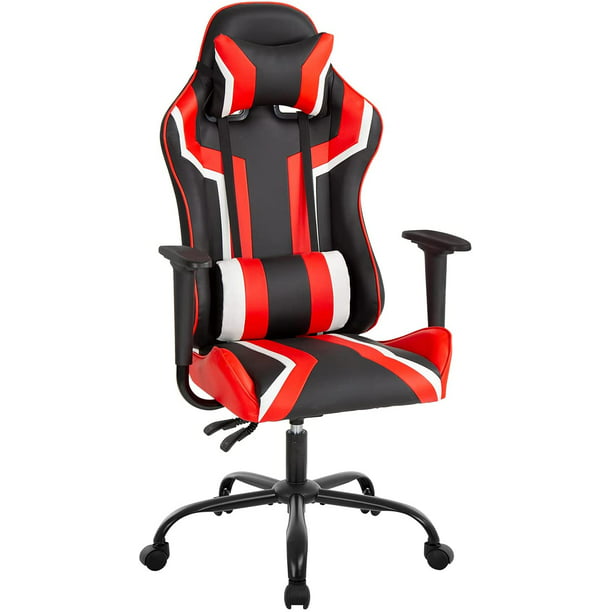 PC Gaming Chair Swivel High Back Ergonomic Leather RC Adjustable Office Red New
